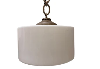 Art Deco Pendant Lamp with Original Milk Glass Shade, 1930s